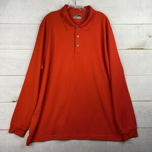 Grand Slam Performance Polo Shirt Men XXL Red Long Sleeve Golf Pullover Casual